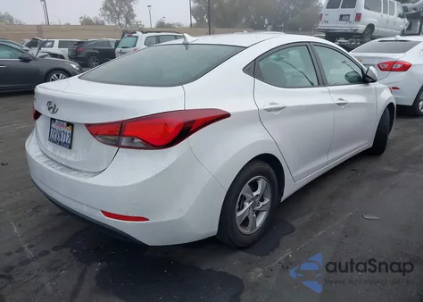 2014 Hyundai Elantra Se z USA, uszkodzony, nr VIN 5NPDH4AE5EH526629